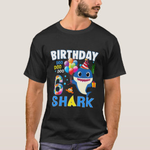 Kinder Baby Shark 6th Birthday Boy Girl 6 Jahre al T-Shirt