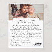 Kinder Babysitter, Kinderbetreuung, Kinderzimmer-W Flyer (Vorne)