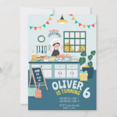 Kinder backen Geburtstag Einladung (Vorderseite)