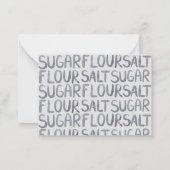 Kinder backen Geburtstagsschlaf | Kinderrezeptkart Mitteilungskarte (Rückseite)