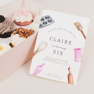 Kinder backen Geburtstagsschlaf | Party von Mädche Einladung