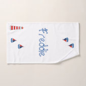 Kinder Badetuch Set - Leuchtturm Boote Wale (Handtuch)