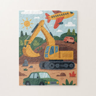 Kinder Bagger Lastwagen Flugzeug Kunstpuzzle Puzzle