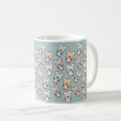 Kinder Bären und Donuts Muster Kaffeetasse (VorderseiteRechts)