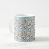 Kinder Bären und Donuts Muster Kaffeetasse (Vorderseite Links)