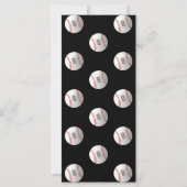 Kinder Baseball Custom Foto Sport Ticket Einladung (Rückseite)