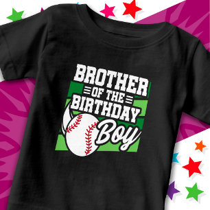 Kinder Baseball Party Bruder des Geburtstags Baby T-shirt