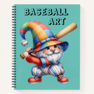 Kinder Baseball Skizze Notizblock