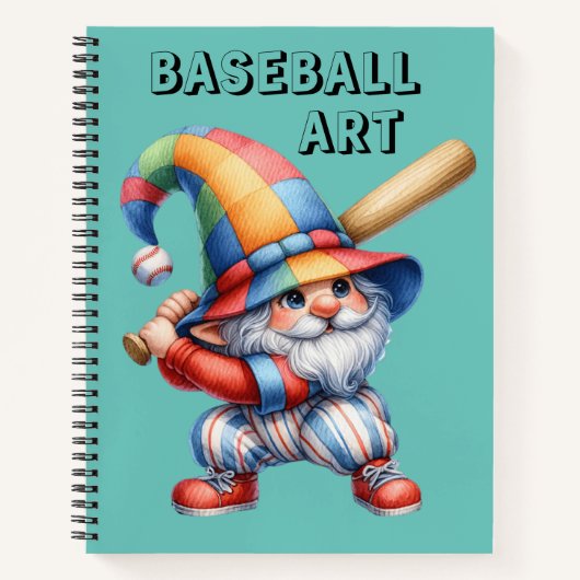 Kinder Baseball Skizze Notizblock (Vorderseite)