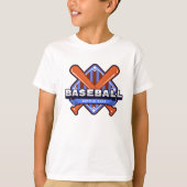 Kinder Baseball Summer Camp Grafik T-Shirt (Vorderseite)