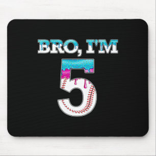 Kinder Baseball Tropfen Bro Im 5. Lebensjahr Mousepad