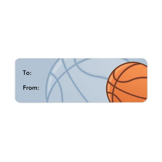 Kinder Baseketball Geschenketiketten (Vorne)