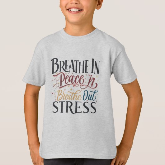 Kinder Basic T-Shirt - "Atme in Frieden (Vorderseite)