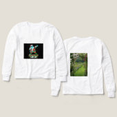 Kinder Basic T-Shirt, Weiß, Jugend XS (Design Vorderseite & Rückseite)