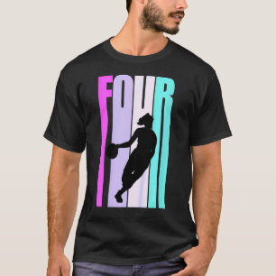 Kinder Basketball 4. Geburtstag Kinder Mädchen Rüc T-Shirt