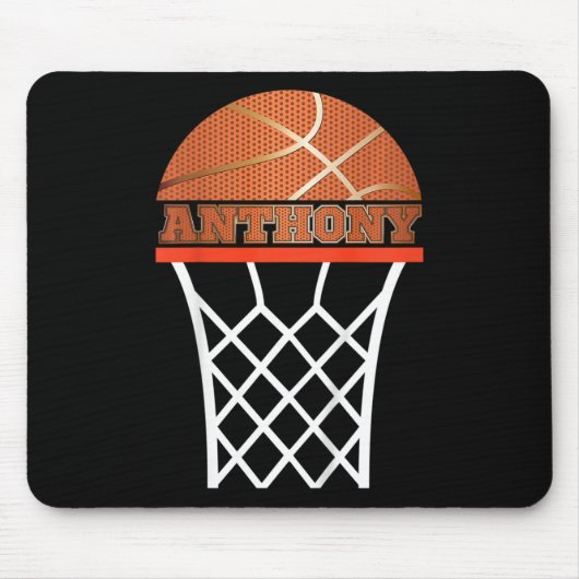 Kinder Basketball Anthony Individuelle Name Gesche Mousepad (Vorne)