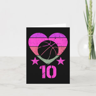 Kinder Basketball Geburtstag 10 Jahre Junge Mädche Karte
