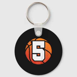 Kinder Basketball Geburtstag 5 Nummer 5 Jahr alt B Schlüsselanhänger