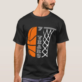 Kinder Basketball Geburtstag für Jungen 7 Jahre al T-Shirt