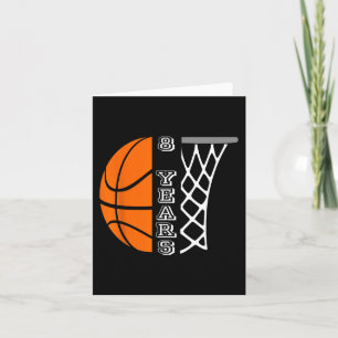 Kinder Basketball Geburtstag für Jungen 8 Jahre al Karte