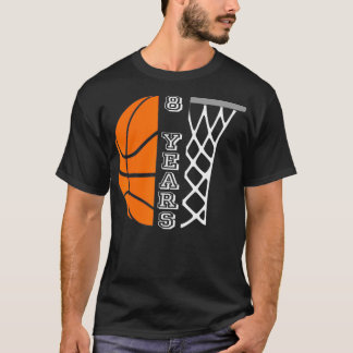 Kinder Basketball Geburtstag für Jungen 8 Jahre al T-Shirt
