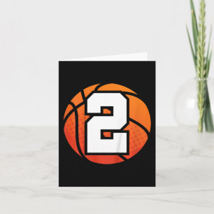 Kinder Basketball Geburtstag Nummer 2 für 2 Jahre Karte