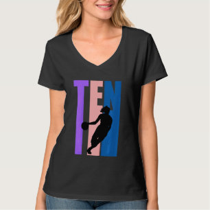 Kinder Basketball Mädchen 10 Heute Geburtstag 10.  T-Shirt