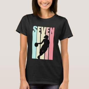 Kinder Basketball Mädchen 7 Heute Geburtstag 7. T-Shirt