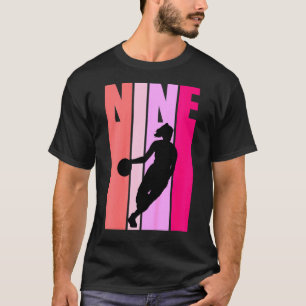 Kinder Basketball Mädchen 9 Heute Geburtstag 9. 9. T-Shirt