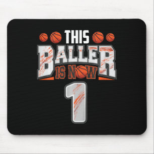 Kinder Basketballspieler 1 Jahre Junge Basketball Mousepad