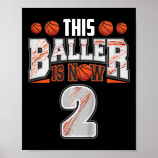 Kinder Basketballspieler 2 Jahre Junge Basketball Poster