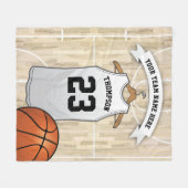 Kinder Basketballteam, Name und Nummer Fleecedecke (Vorderseite (Horizontal))