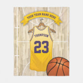 Kinder Basketballteam, Name und Nummer Fleecedecke (Vorderseite)