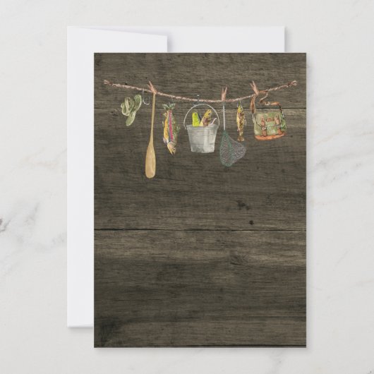 Kinder Bass Fishing Funny Geburtstag Einladung (Rückseite)