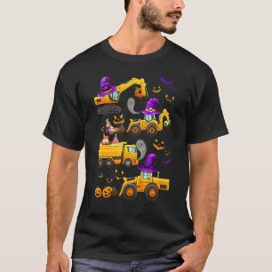 Kinder Bau Fahrzeug Halloween Kranwagen LKW Pu T-Shirt