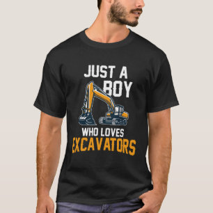 Kinder Bau Fahrzeug Nur Ein Junge Der Liebt T-Shirt