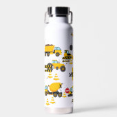 Kinder Baubagger Wasserflasche Trinkflasche (Vorne)
