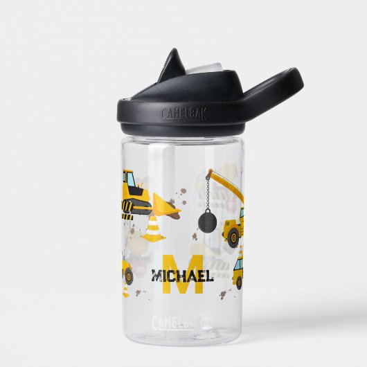 Kinder Baubagger Wasserflasche Trinkflasche (Links)