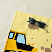 Kinder bauen Boys Digger nach Maß Strandtuch (Beispiel)