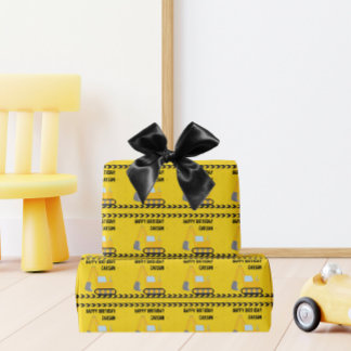 Kinder Baufahrzeuge Boys Geburtstag Custom Geschenkpapier