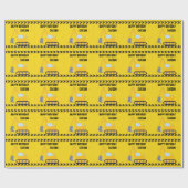 Kinder Baufahrzeuge Boys Geburtstag Custom Geschenkpapier (Flach)