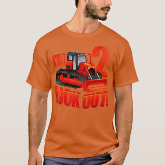 Kinder Bauwagen 2. Geburtstag Junge 2 Jahre T-Shirt