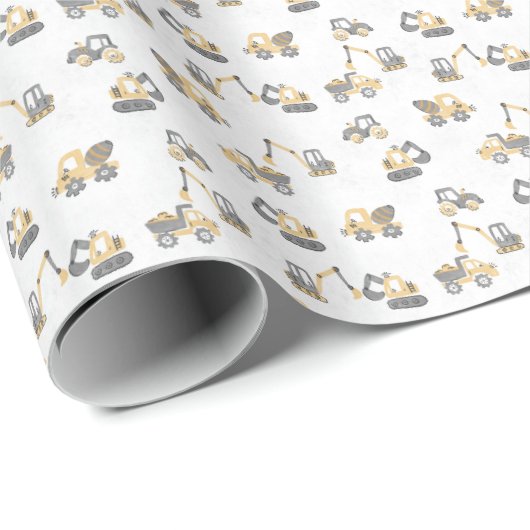 Kinder Bauwesen Geschenkpapier (Rolleneckpunkt)