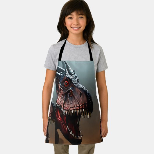 Kinder Beängstigender Dinosaurier, Schürze in Voll (Insitu)
