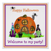 Kinder begrüßen Halloween in meinem Party Poster (Vorderseite)