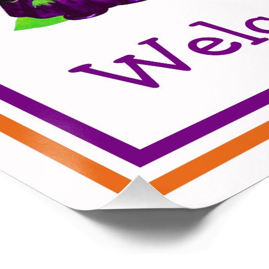 Kinder begrüßen Halloween in meinem Party Poster (Ecke)