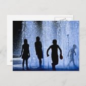 Kinder bei Play Blue Postcard Postkarte (Vorne/Hinten)
