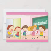 Kinder bei Schuleinladungen Einladung (Vorderseite)