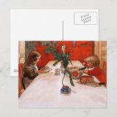 Kinder beim Abendessen Postkarte (Vorne/Hinten)