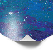 Kinder beim nächtlichen Himmel Fotodruck (Ecke)